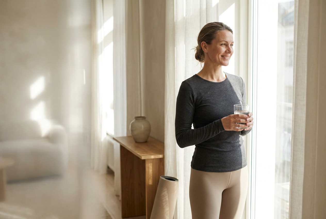 Woman with healthy lifestyle